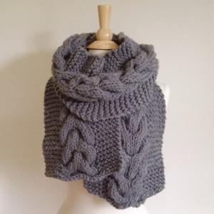 Knit Pattern Scarf Pattern- Hand Knit Scarf..