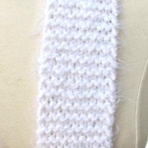 Hand Knit Scarf - Long And Skinny Winter White..