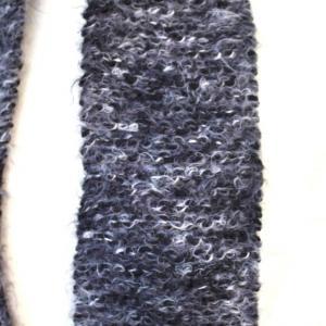 Hand Knit Scarf - Dark Gray Warm Winter Scarf -..
