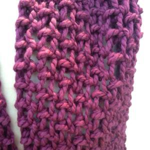Hand Crochet Chunky Infinity Scarf - Plum Purple..