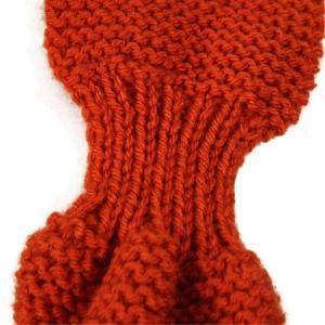 Orange Knitted Scarf Keyhole Scarf Unique Warm..