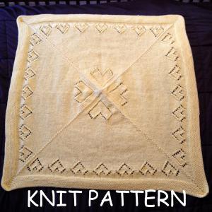 Knit Baby Blanket Pattern - Square Baby Blanket..