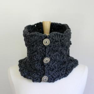 Crochet Cowl Scarf - Hand Crochet Chunky Circle..