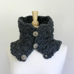 Crochet Cowl Scarf - Hand Crochet Chunky Circle..