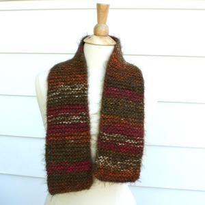Hand Knit Scarf - Warm Winter Scarf Knitted In..