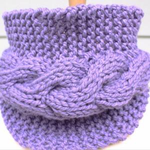 Knit Pattern Cowl Pattern- Hand Knit Cowl Scarf..