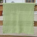 Custom Crochet Baby Blanket - Green Lightweight..