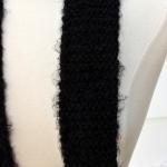 Knit Scarf Black Winter Skinny Soft Plush Warm..