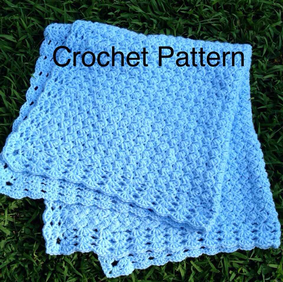 Crochet Baby Blanket Pattern Afghan Pattern Is Crocheted With Shell