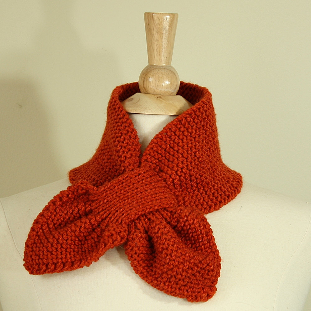 Knit Scarf Pattern Keyhole Scarf Pattern Unique No Slip Warm Winter Neckwarmer Instant