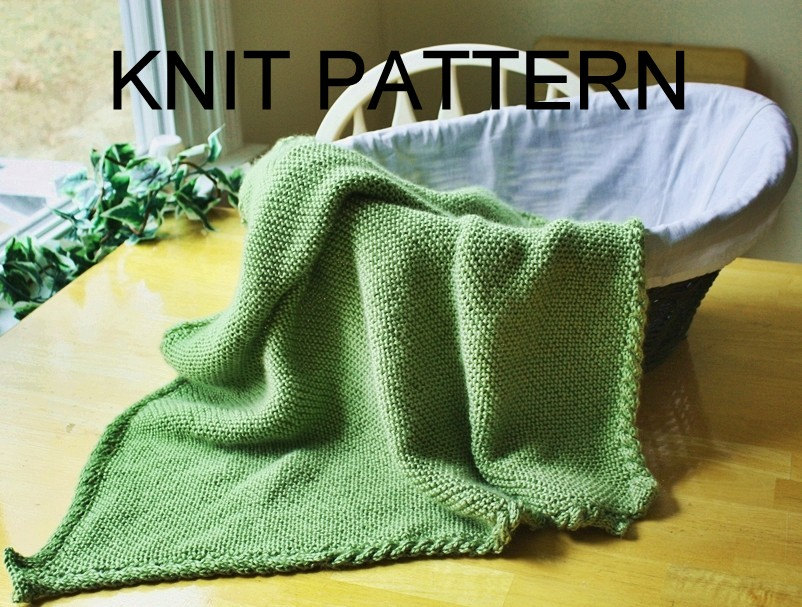 Knit Pattern - Baby Blanket Pattern - Easy Warm Cable ...
